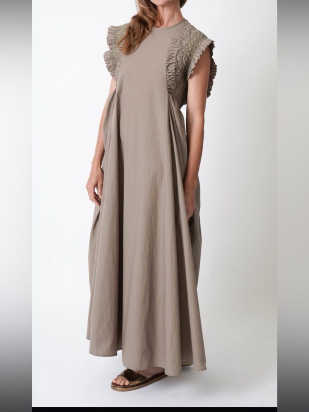 Elegant Brown Women's Dress - Picture 12 of 12